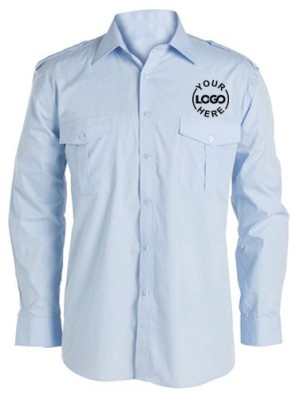 Long Sleeve Blue Uniform Shirt